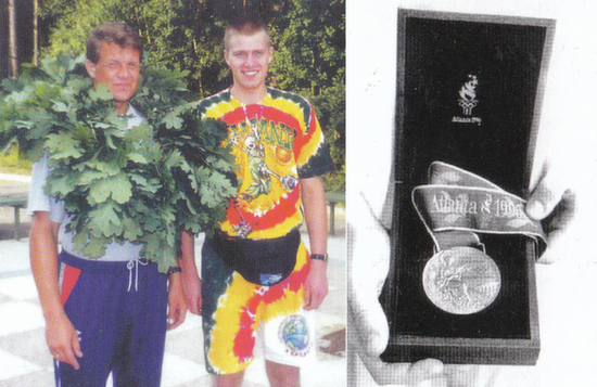 BC Šiauliai. 1996 m. Atlantos Olimpinių žaidynių bronzos medalių laimėtojas M.Žukauskas ir treneris A.Sireika. 