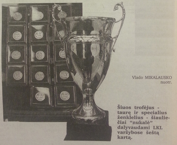 BC Šiauliai. 1999-2000 m. Pirmieji komandos bronziniai trofėjai LKL - ženkleliai ir taurė 