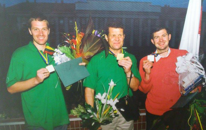 BC Šiauliai. 2003 m. Europos krepšinio čempionai - M.Žukauskas, A.Sireika ir D.Slanina